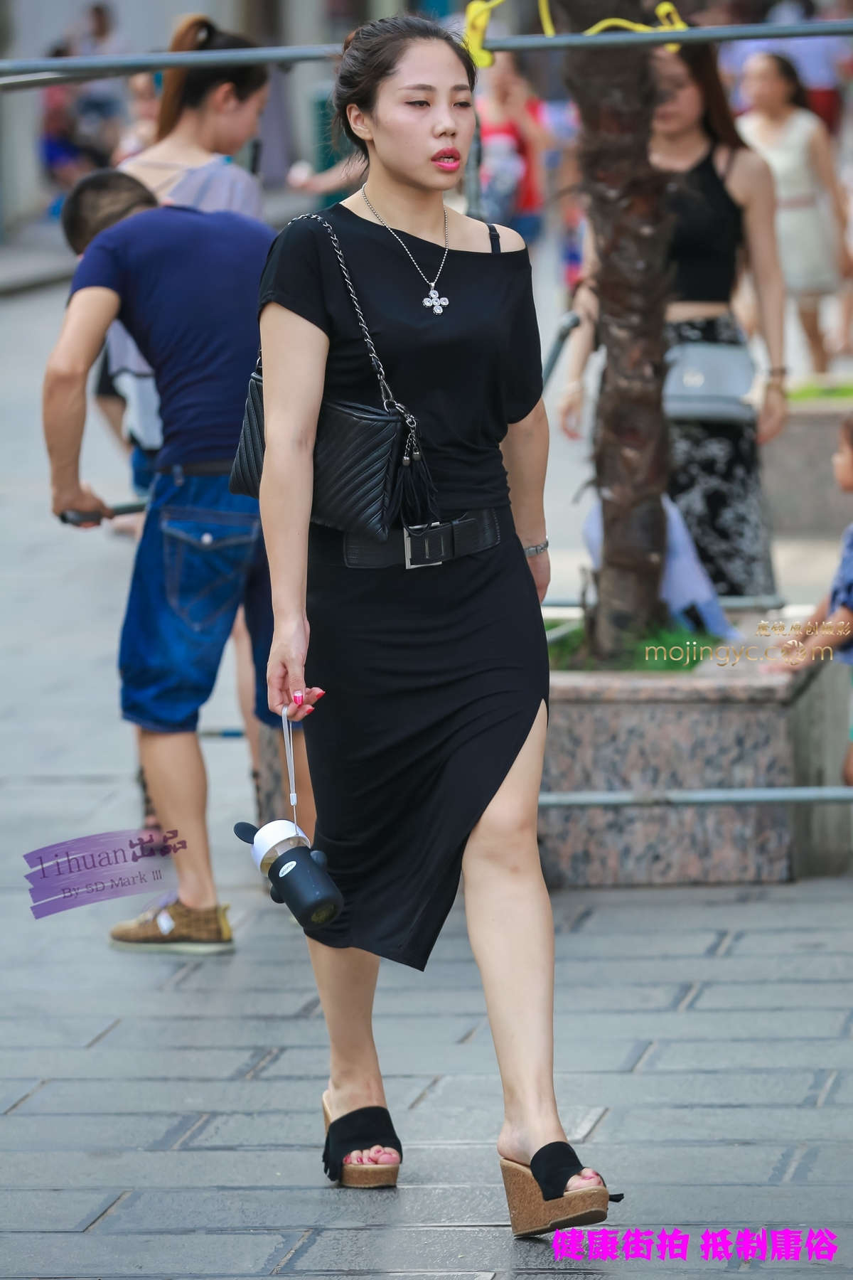 巨千半身裙夏季韩版高腰时尚女裙 OL一步裙黑色新款半身裙子_赤木芊子